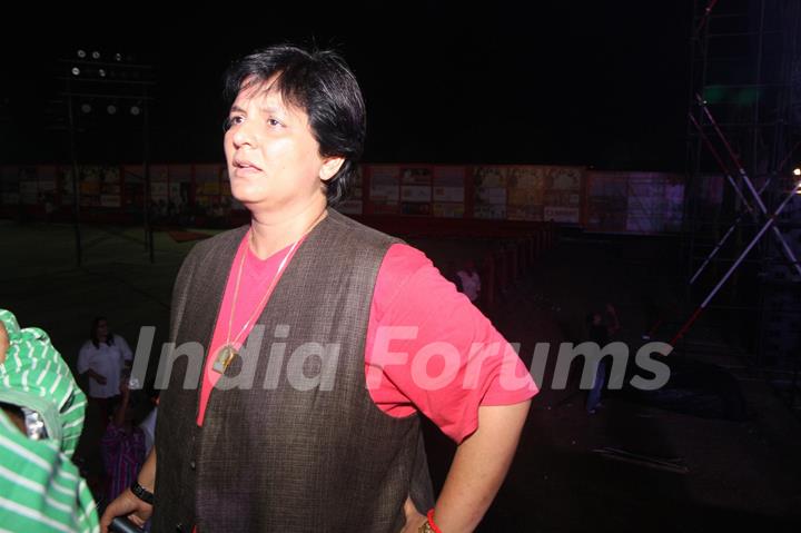 Bollywood singer Falguni Pathak at grand rehearsal for upcoming Navratri Festival in Mumbai