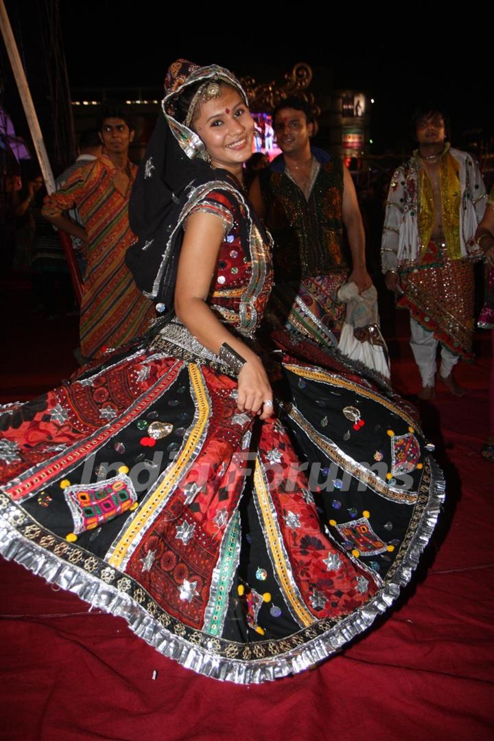 Juhi Chawla & Paresh promote film Main Krishna Hun at Falguni Pathak Dandiya