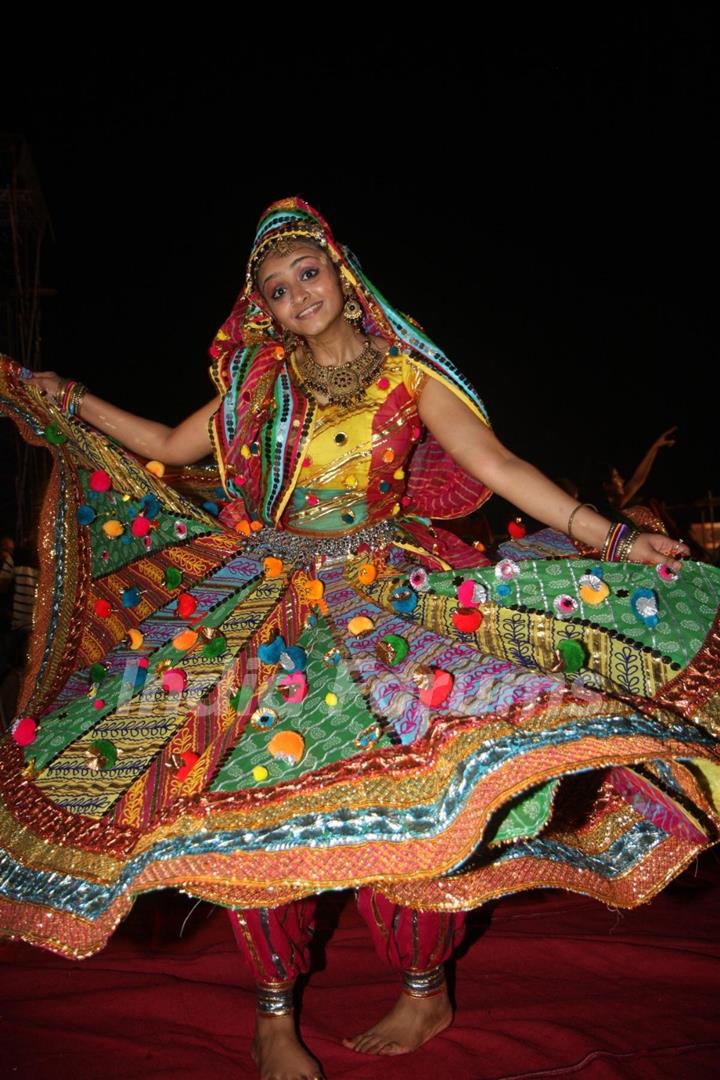 Juhi Chawla & Paresh promote film Main Krishna Hun at Falguni Pathak Dandiya