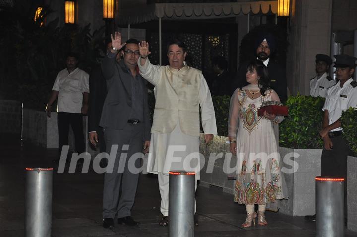 Randhir Kapoor at Saif Ali Khan & Kareena Kapoor wedding party