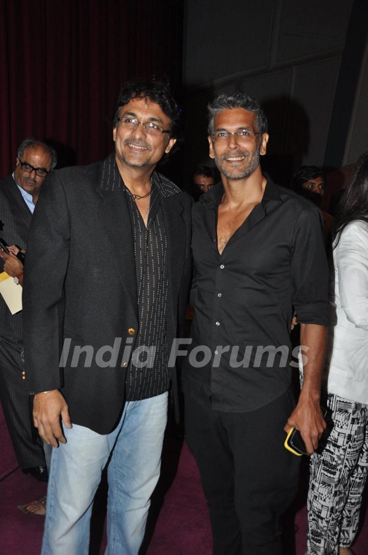Ajinkya Deo and Milind Soman at Opening ceremony of 14th Mumbai Film Festival