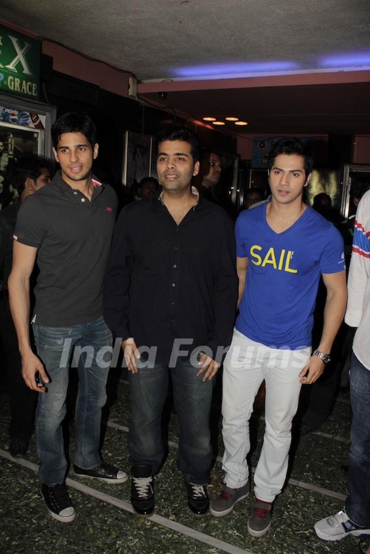 Film Student Of The Year cast at Galaxy Theatre, Bandra