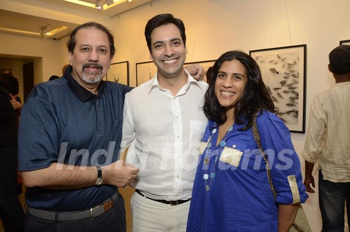 Bollywood director Anurag Kashyap with celebs at Raghu Rai's Art Exhibition in Mumbai.