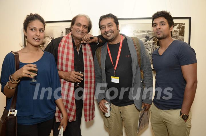 Bollywood director Anurag Kashyap with celebs at Raghu Rai's Art Exhibition in Mumbai.