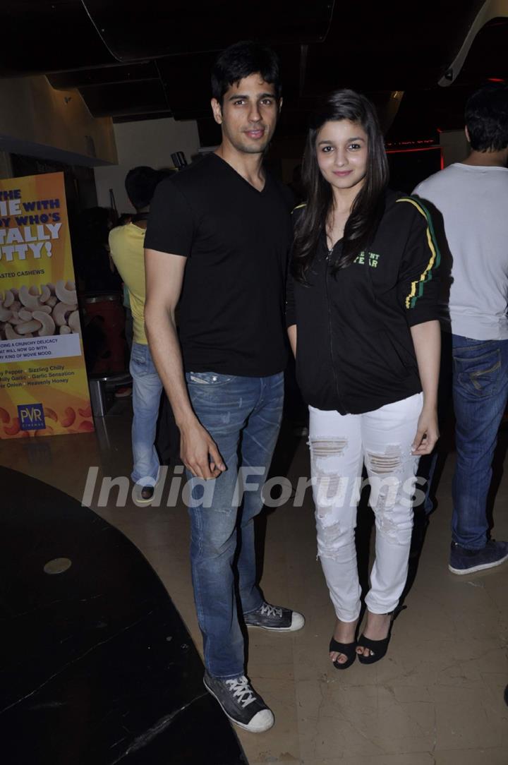 Bollywood stars during the promotion of the movie Student of the Year at PVR and Cinemax in Mumbai.