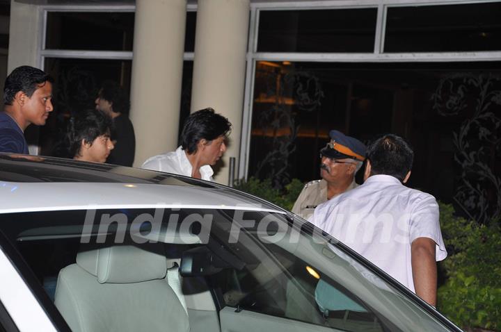Actor Shah Rukh Khan at Bollywood director Yash Chopra no more in Mumbai.