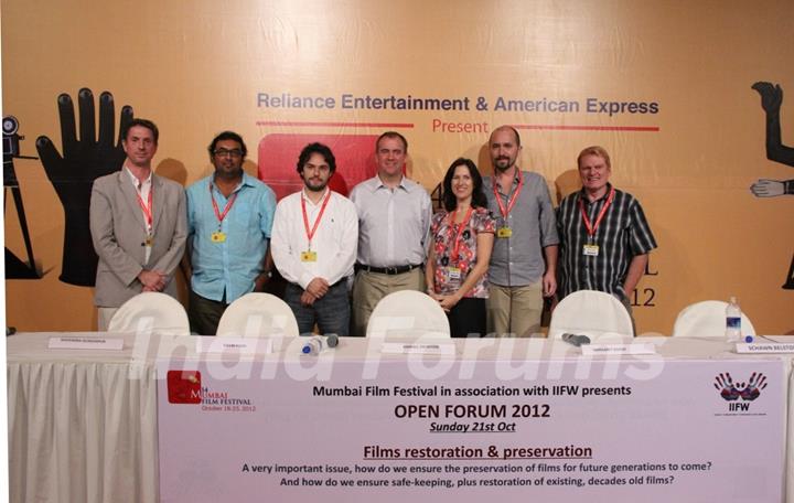 Mike Pogorselski, Shivendra Dungarpur, David Pozzi, Kimball Thurstan, Margaret Boode and Schawn Belston at 14th Mumbai Film Festival in Mumbai.