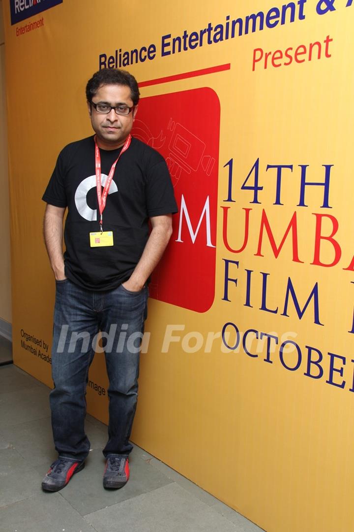 Director Suman Ghosh at 14th Mumbai Film Festival in Mumbai.