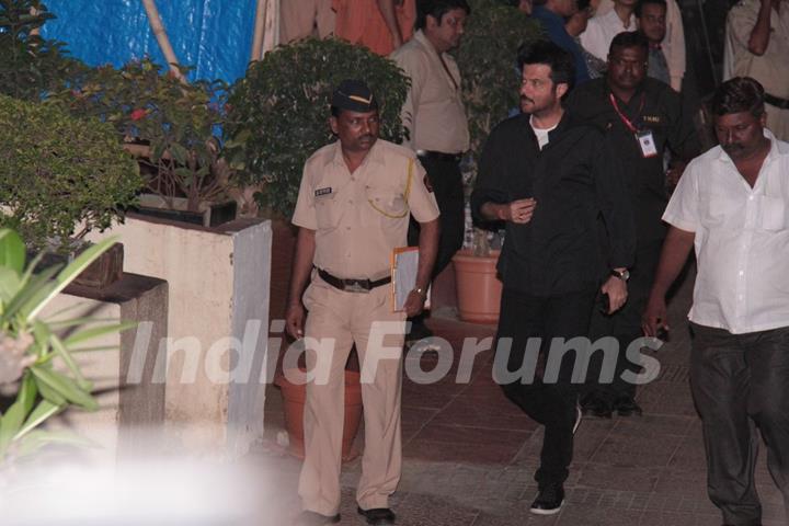 Anil Kapoor snapped at Lilavati Hospital post death of filmmaker Yash Chopra on Sunday, Oct 21 2012.