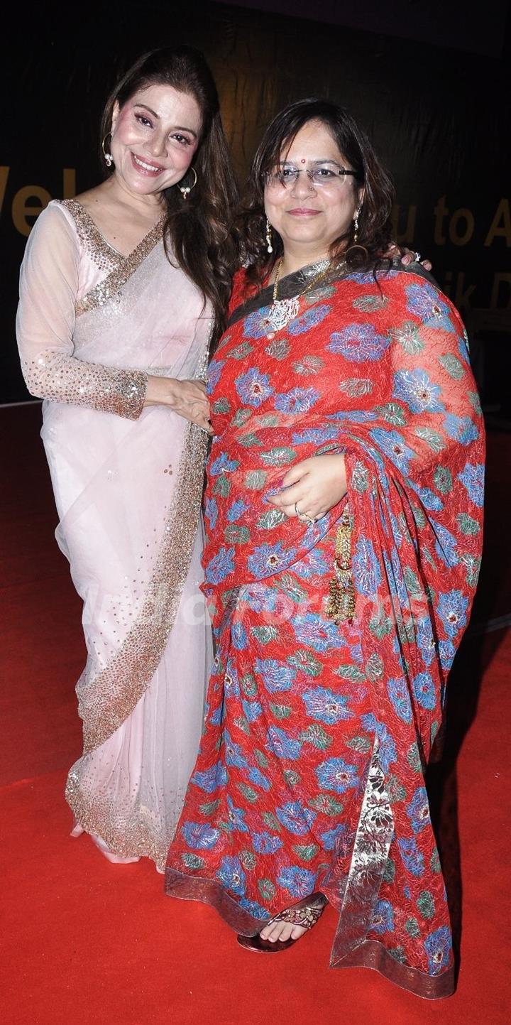 Saapna Mukherjee and Kajal Sen on Navami at the DN Nagar Sarbojanik Durga Puja in Mumbai.