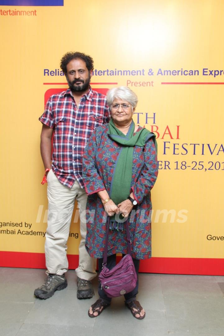 Sunil Sukthankar and Sumitra Bhave at Day 7 of 14th Mumbai Film Festival