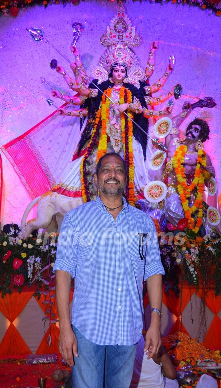 Nana Patekar at North Bombay Sarbojanin Durga Puja in Mumbai.