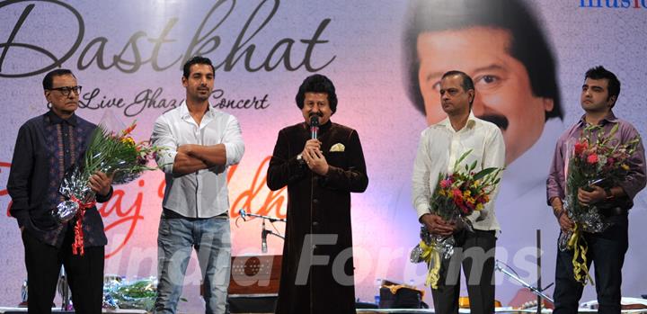 John Abraham unveils new album by Pankaj Udhas titled Dastkhat.