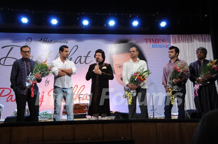 John Abraham unveiled Pankaj Udhas’ new music album Dastkhat at Sophia Bhabha Auditorium in Mumbai