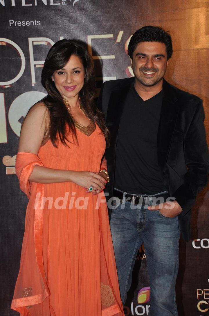 Sameer Soni with wife Neelam at Peoples Choice Awards 2012