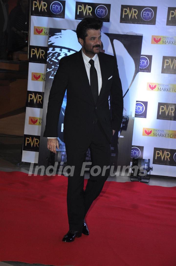 Bollywood actor Anil Kapoor at premiere of James Bond film SKYFALL at PVR Cinemas in Phoenix Market City Mall in Kurla, Mumbai.