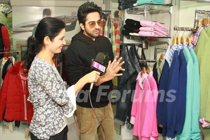 Bollywood actor Ayushman Khurana at the launch of Woodland's Fall winter collection in New Delhi (Photo:IANS/Amlan)