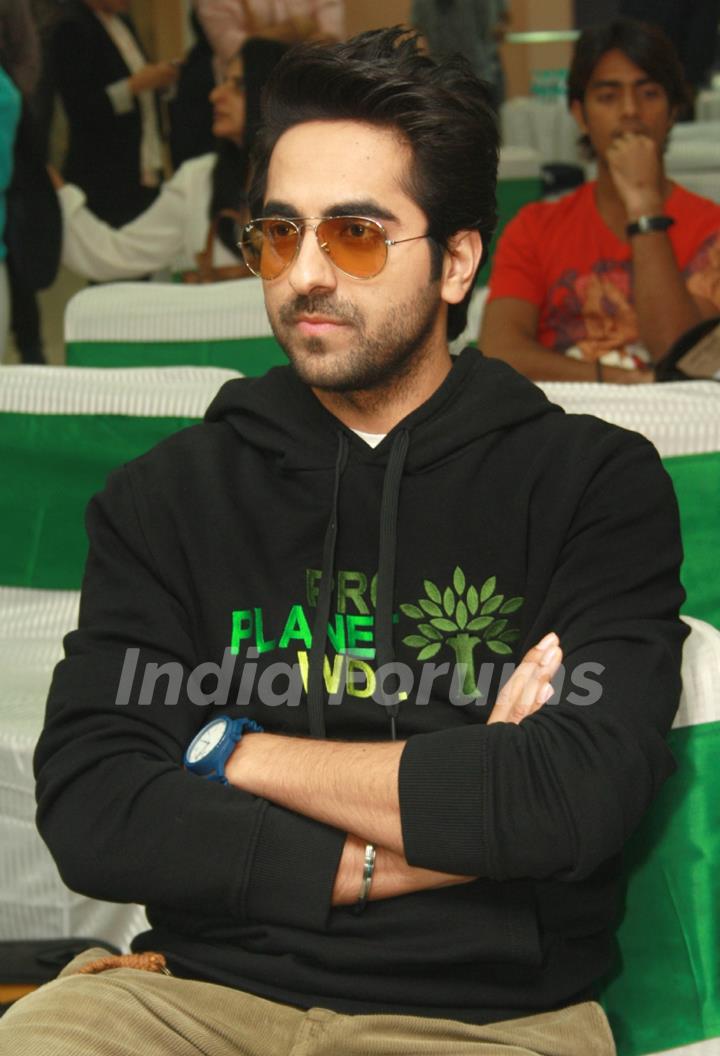 Bollywood actor Ayushman Khurana at the launch of Woodland's Fall winter collection in New Delhi (Photo:IANS/Amlan)