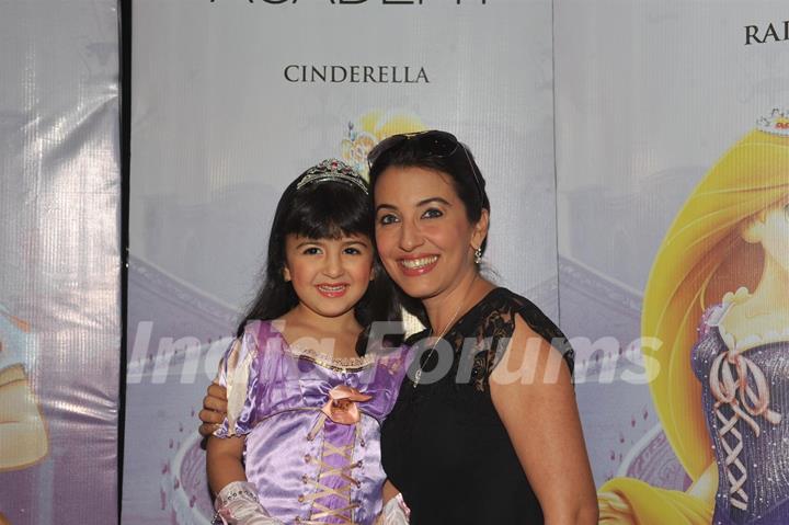 Perizaad Zorabian with daughter Zaha at the launch of Disney Princess Academy