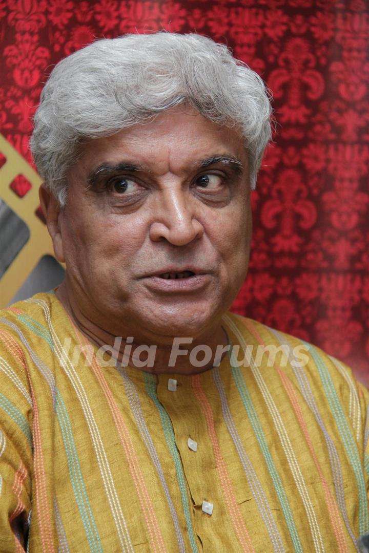 Javed Akhtar gestures during the launch of Classic Legends Season 2 on Zee Classic