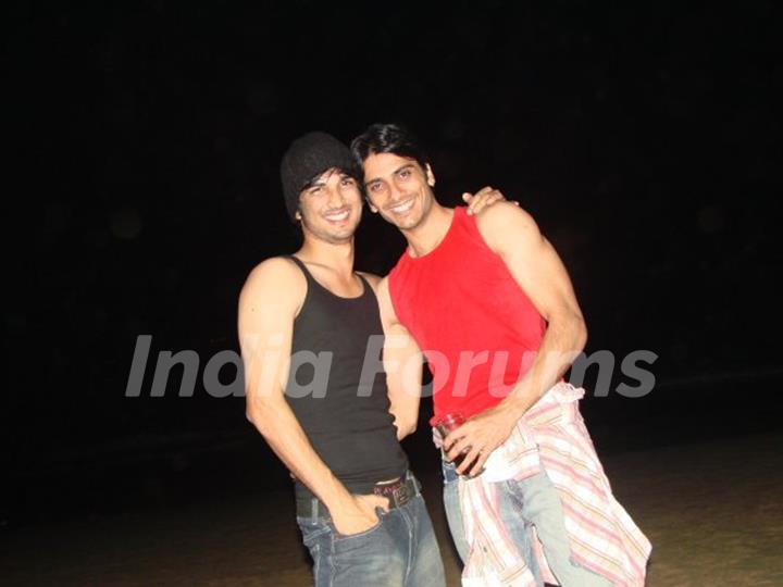 Sushant Rajput with his friend