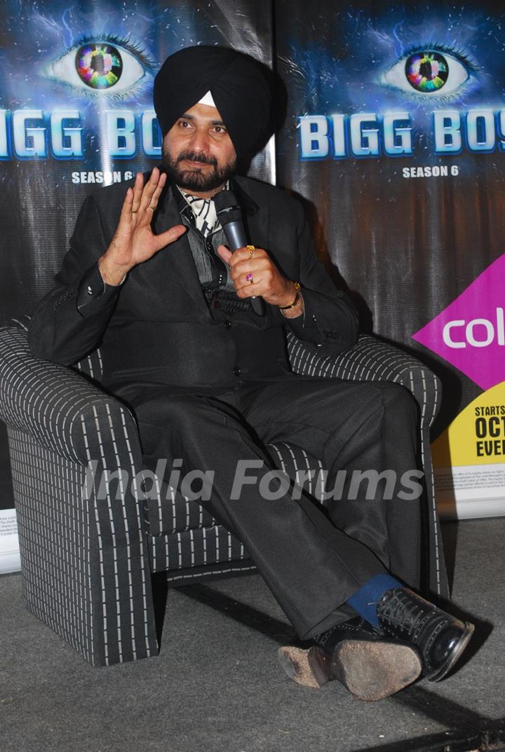 Former Indian cricketer and BJP leader Navjot Singh Sidhu during a press conference in Mumbai