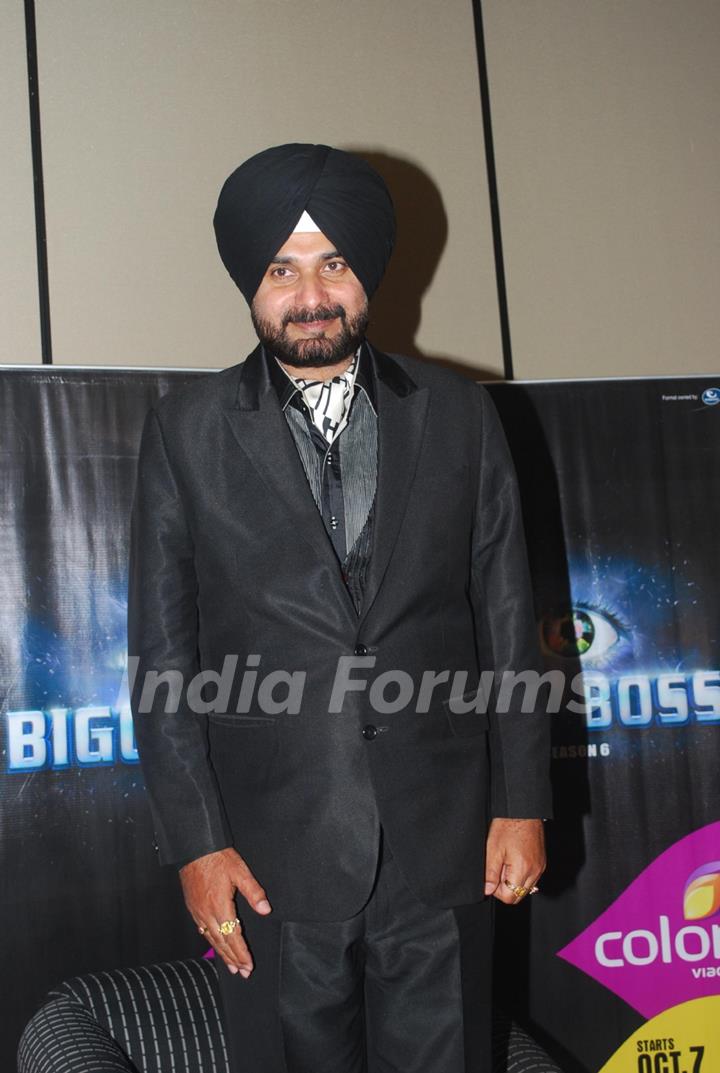 Former Indian cricketer and BJP leader Navjot Singh Sidhu during a press conference in Mumbai