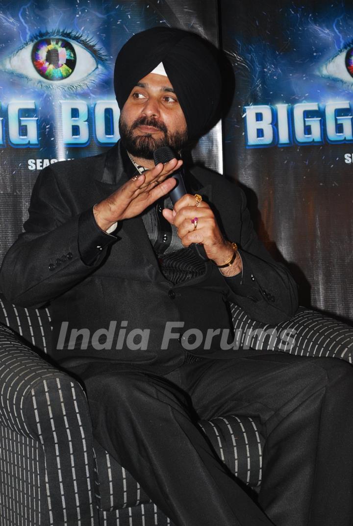 Former Indian cricketer and BJP leader Navjot Singh Sidhu during a press conference in Mumbai