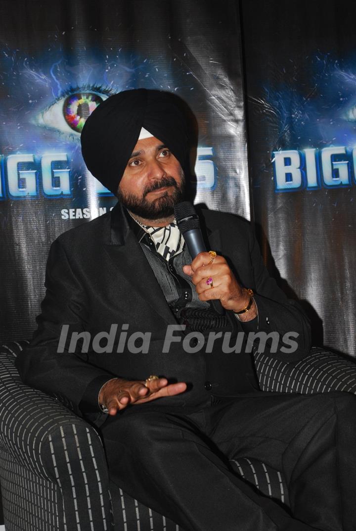 Former Indian cricketer and BJP leader Navjot Singh Sidhu during a press conference in Mumbai