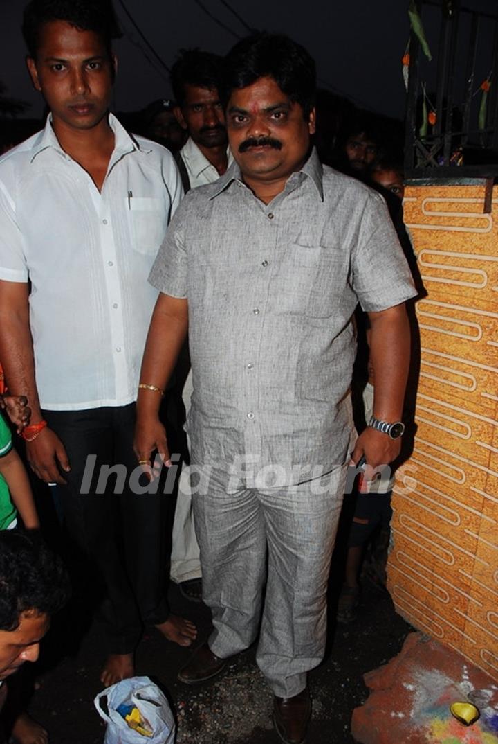 Shankar Nangre distributing Sweets and Fire Crackers to the underprivileged children