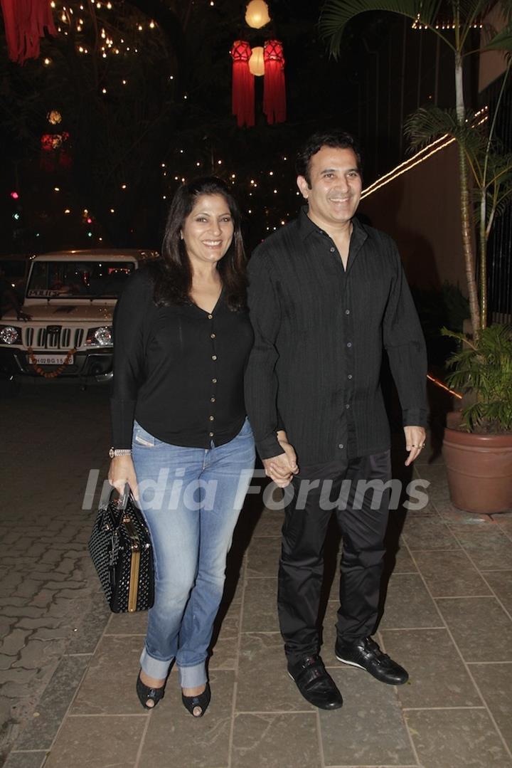 Archana Puran Singh with husband Parmeet Sethi at Bachchan Family's Diwali Party at Jalsa