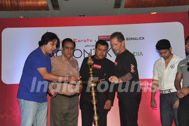 Rahul Roy, James Bomalik at launches India s largest karate school ACTIONTEK INDIA