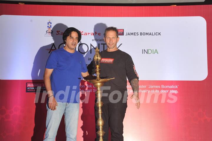 James Bomalik during the launch of India’s largest karate school Actiontek India