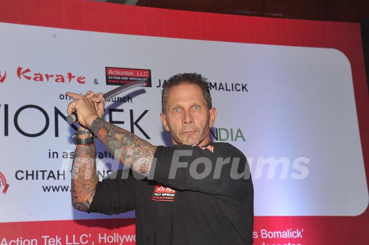 James Bomalik during the launch of India’s largest karate school Actiontek India