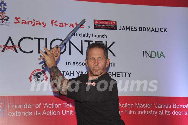 James Bomalik during the launch of India’s largest karate school Actiontek India