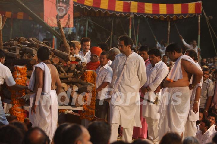 Uddhav Thackeray at Funeral of Shiv Sena Supremo Balasaheb Thackeray