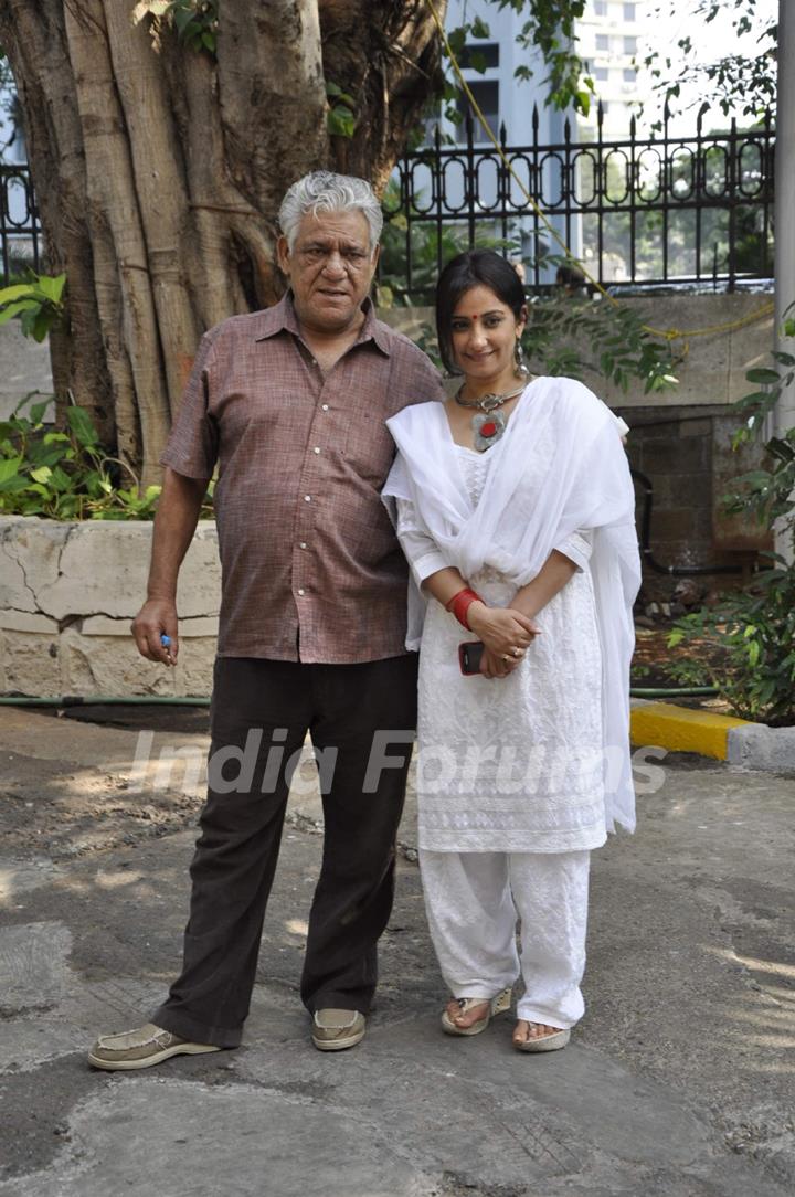 Om Puri and Divya Dutta at NCPA Centrestage festival in Mumbai.