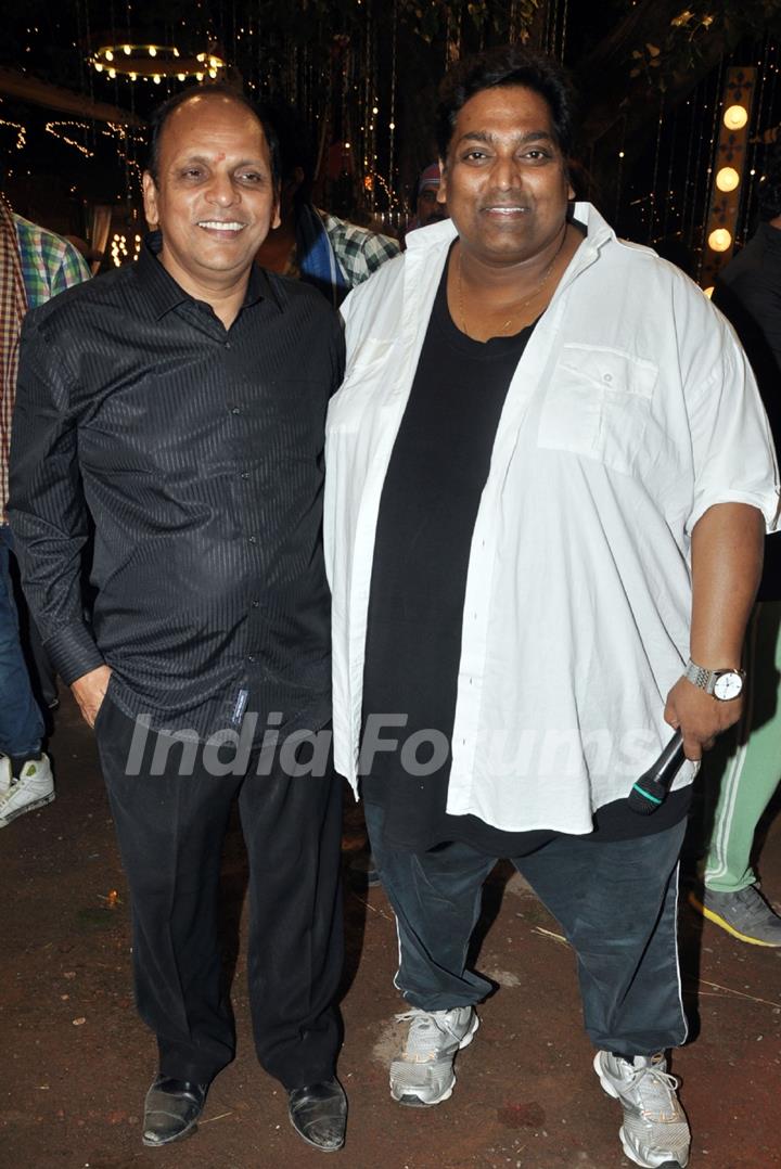 Vinod Kumar Singh & Ganesh Acharya at First item song shoot of film Soda at Kamalistan studio