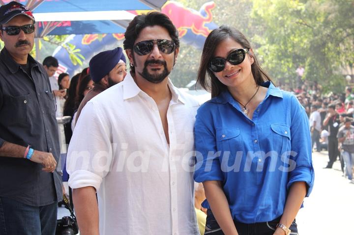 Arshad Warsi with wife Maria Goretti at India’s first RedBull Soapbox Race 2012 in Mumbai