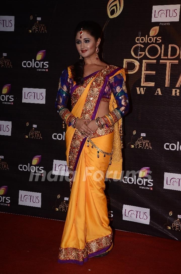 Rashmi Desai Sandhu as Tapasya of Uttaran at Colors Golden Petal Awards Red Carpet Moments