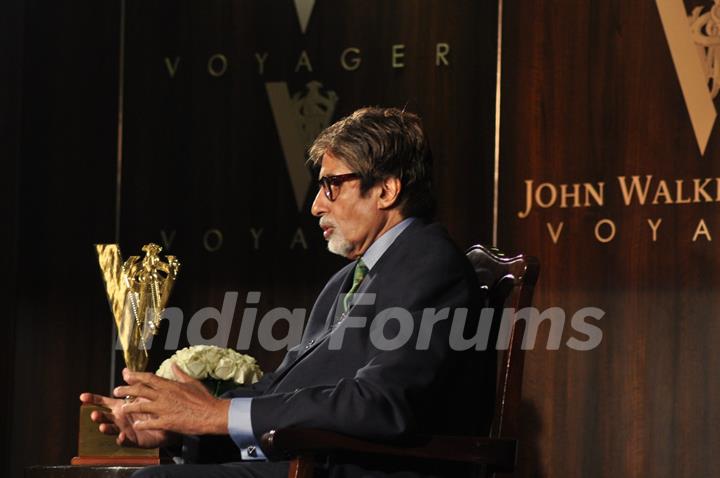 Bollywood actor Amitabh Bachchan honoured as the 'John Walker & Sons Game Changer of the Century' at Hotel Taj Mahal Palace in Colaba, Mumbai.