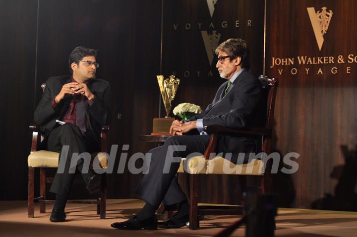 Bollywood actor Amitabh Bachchan honoured as the 'John Walker & Sons Game Changer of the Century' at Hotel Taj Mahal Palace in Colaba, Mumbai.