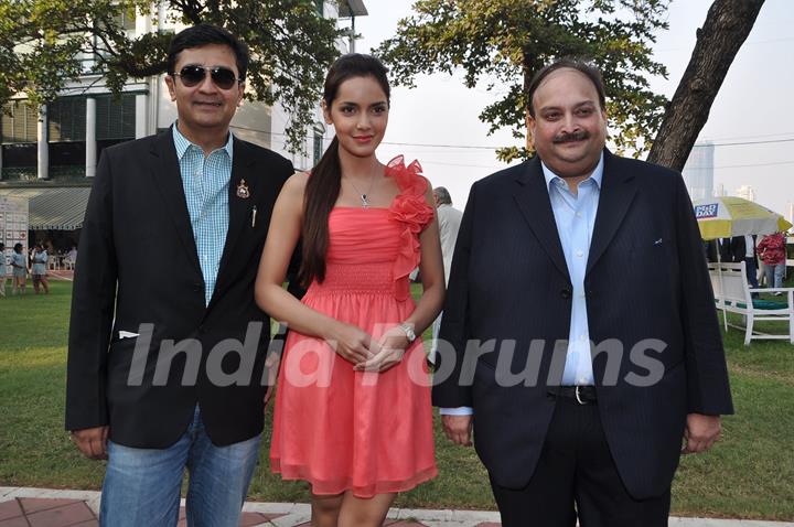 Bollywood actress Shazahn Padamsee at the Gitanjali Indian 1000 Guineas race (Grade I) 2012 in RWITC, Mumbai.