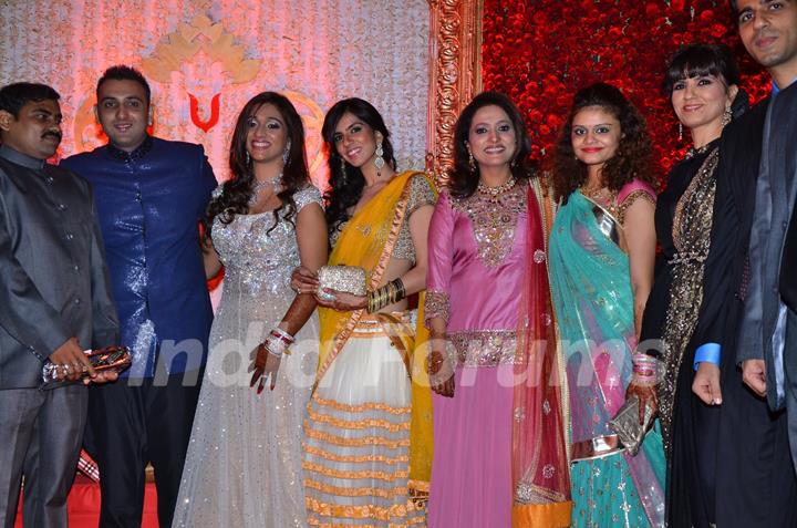 Avani and Puneet at their wedding reception in Mumbai.