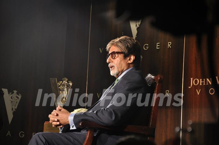 Bollywood actor Amitabh Bachchan honoured as the 'John Walker & Sons Game Changer of the Century' at Hotel Taj Mahal Palace in Colaba, Mumbai.