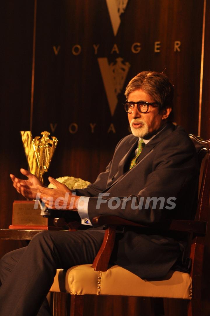 Bollywood actor Amitabh Bachchan honoured as the 'John Walker & Sons Game Changer of the Century' at Hotel Taj Mahal Palace in Colaba, Mumbai.