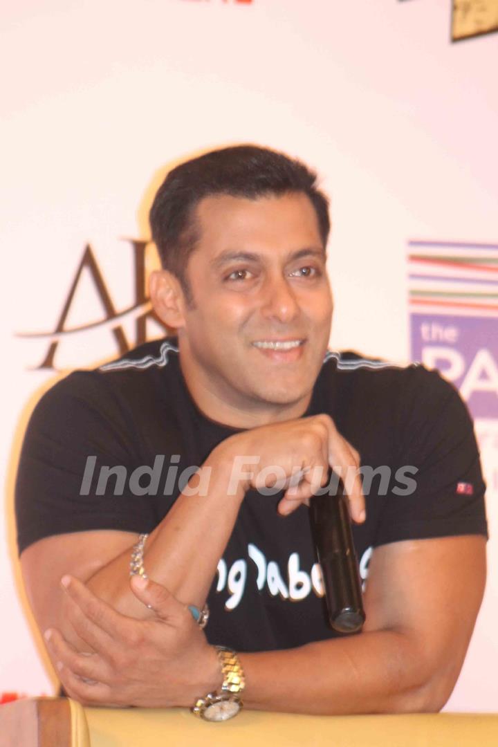 Bollywood actor Salman Khan campaigning charity and Promotion of Dabangg 2 in Hyderabad.