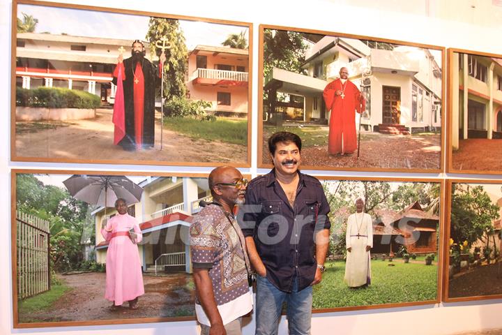 Superstar Mammootty visited Aspinwall House, one of the major venues of the Kochi Muziris Biennale, Kerala.