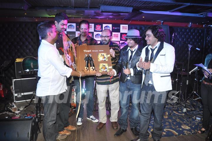 Abhas Joshi and Shreyas Joshi at the launch of their music album Thagni in Firangi Paani, Mumbai.