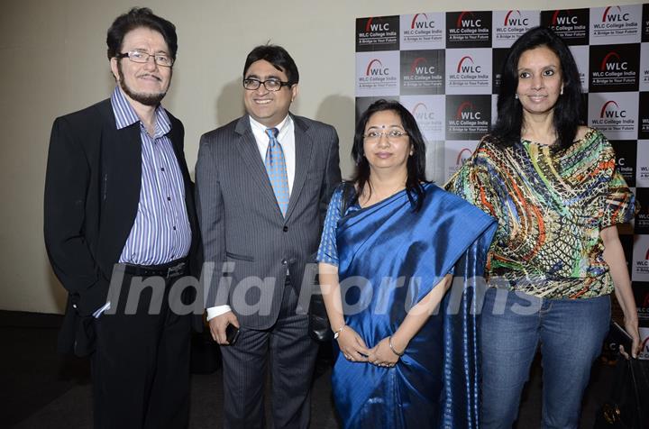 Asit Fakih, Pradeep Hirani, Manoblika Sengupta and Lina Tipnis at Chimera fashion show of WLC College in Mumbai.